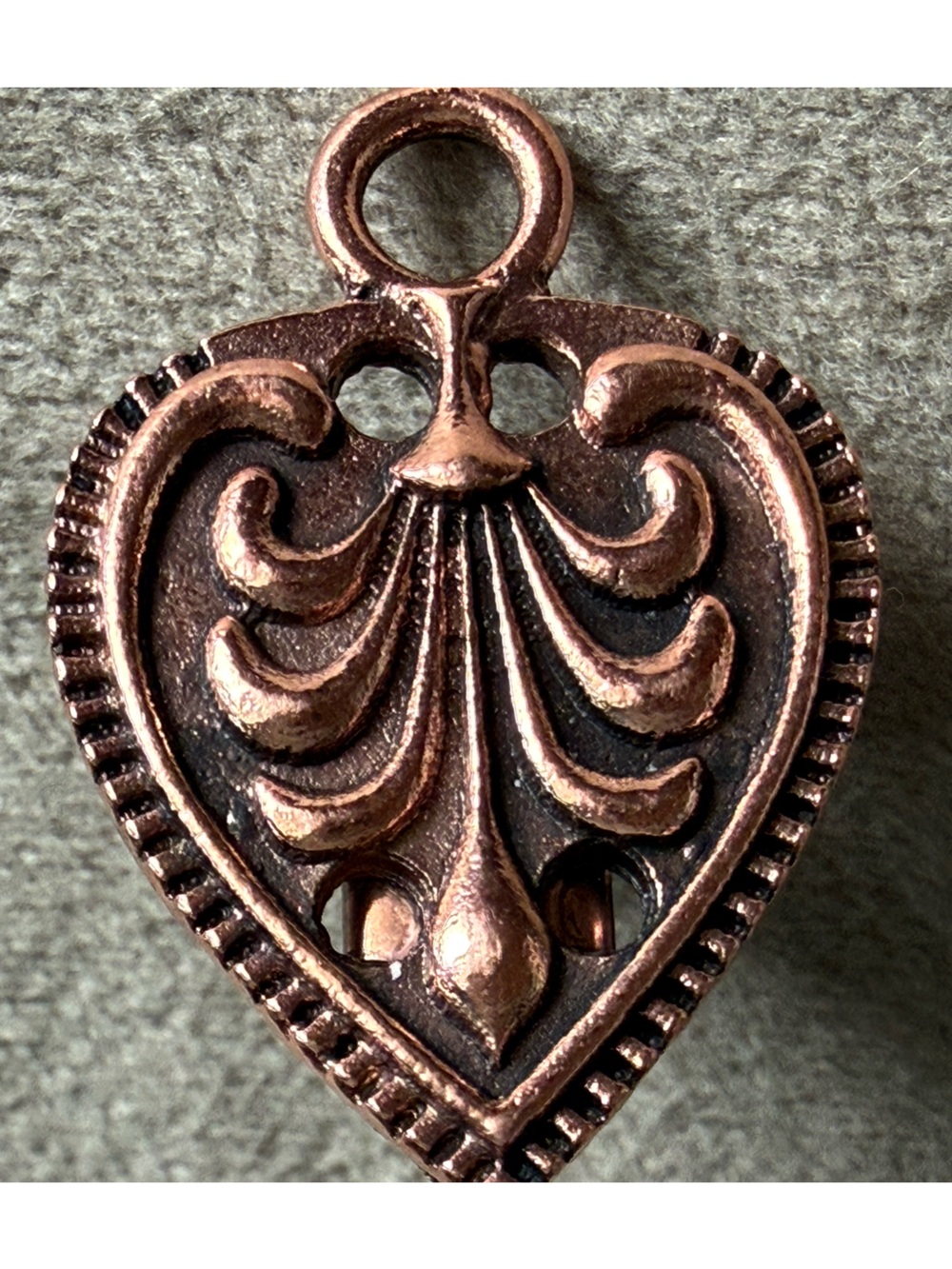 Vintage-Inspired Copper Heart Pendant Necklace